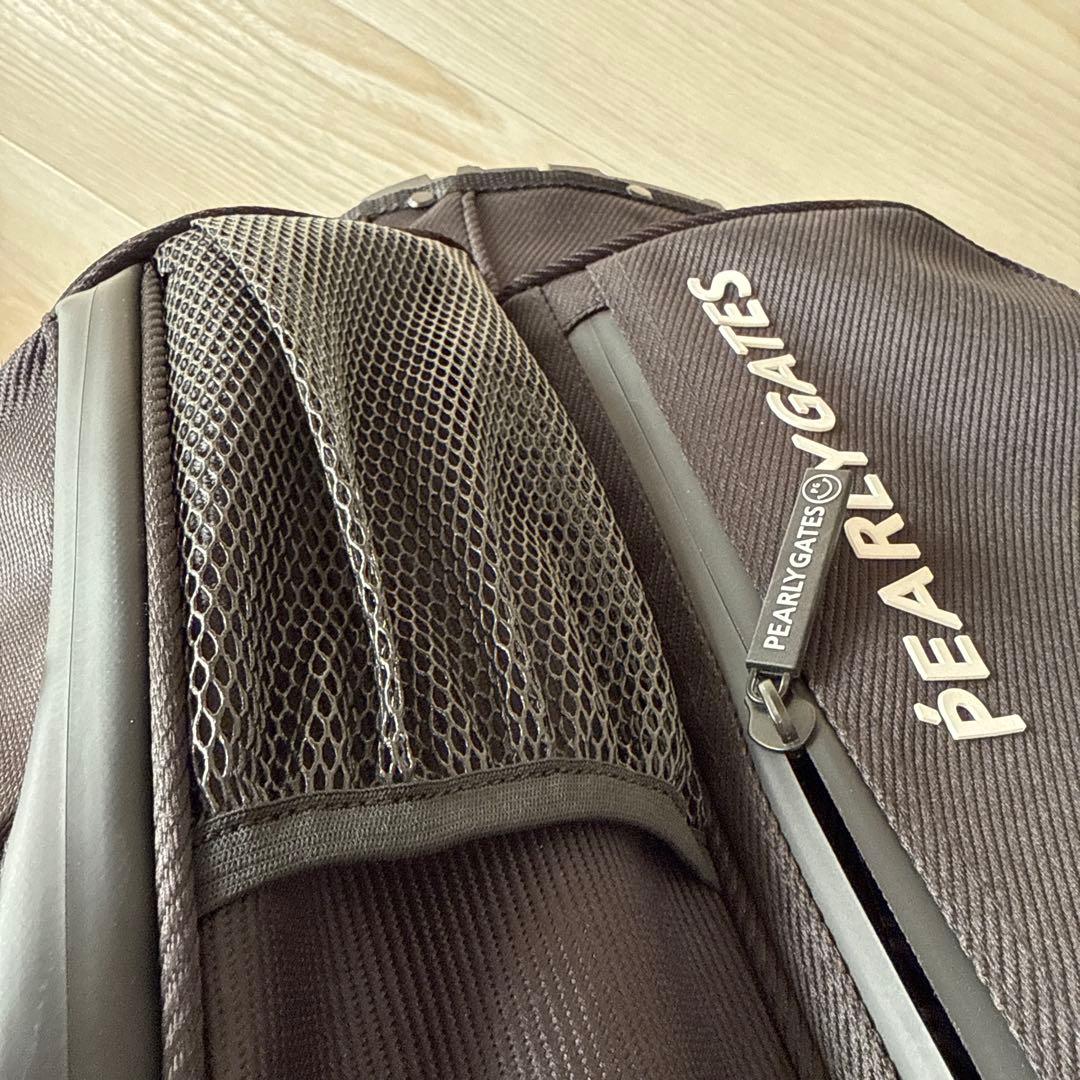 【ラウンド1回】パーリーゲイツ　キャディバッグ　黒　ブラック　軽量　スタンド式