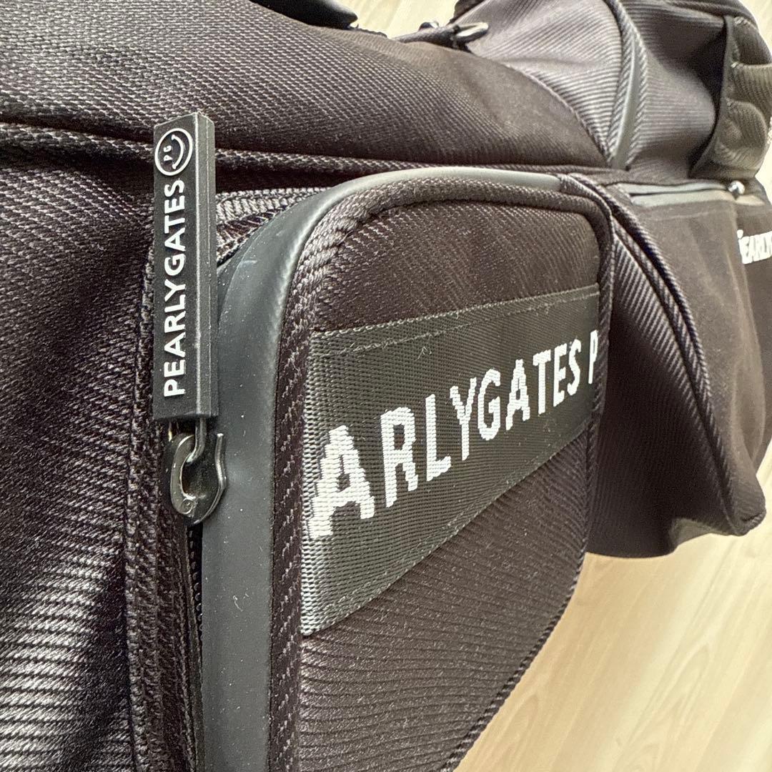 【ラウンド1回】パーリーゲイツ　キャディバッグ　黒　ブラック　軽量　スタンド式