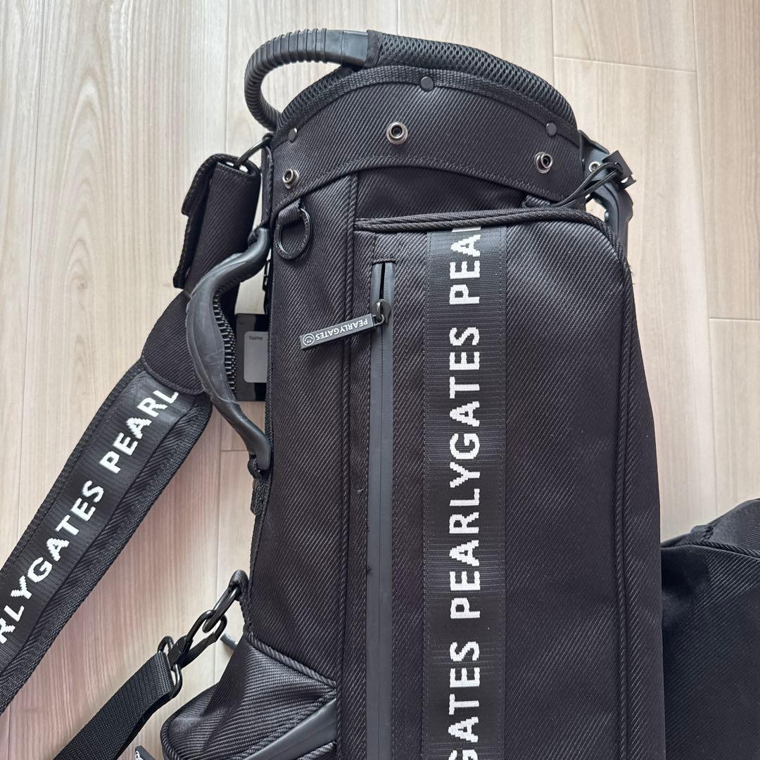 【ラウンド1回】パーリーゲイツ　キャディバッグ　黒　ブラック　軽量　スタンド式