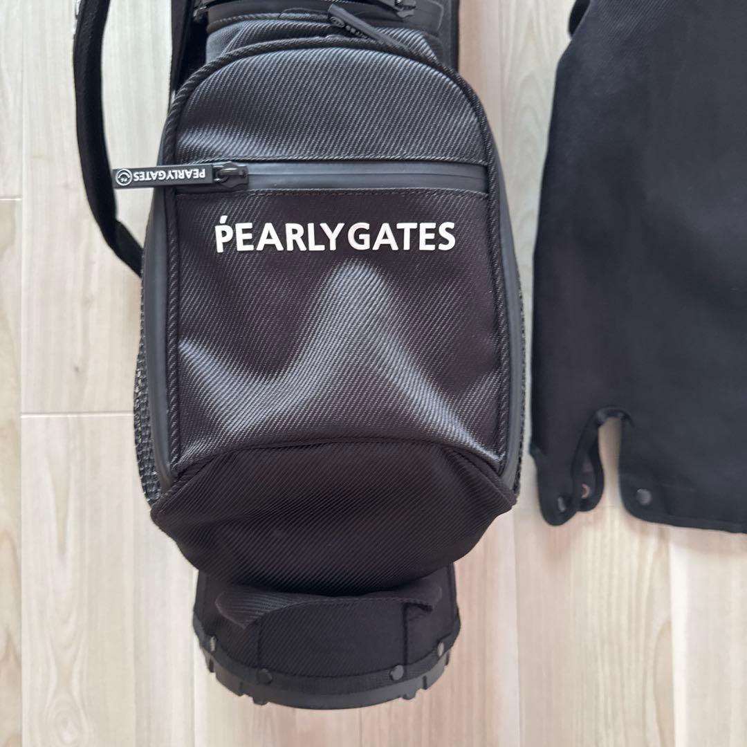 【ラウンド1回】パーリーゲイツ　キャディバッグ　黒　ブラック　軽量　スタンド式