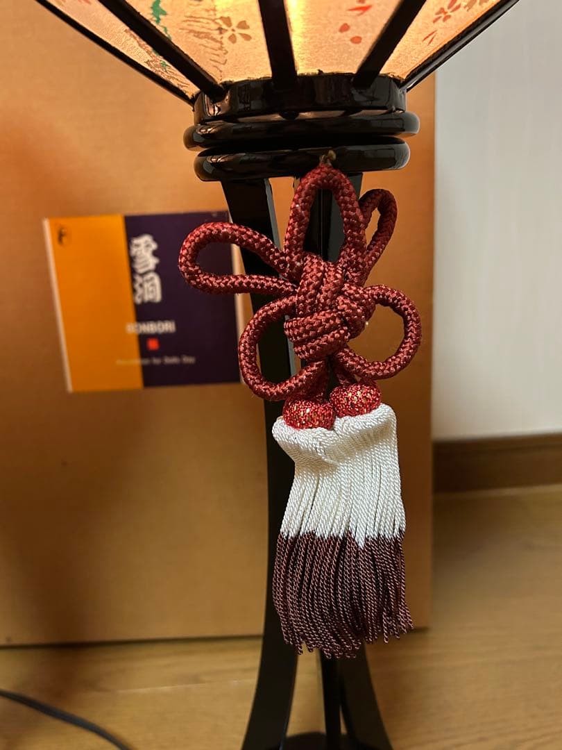 雪洞 ぼんぼり 桃の節句 ひな祭り 木製 古代吉野 2台セット