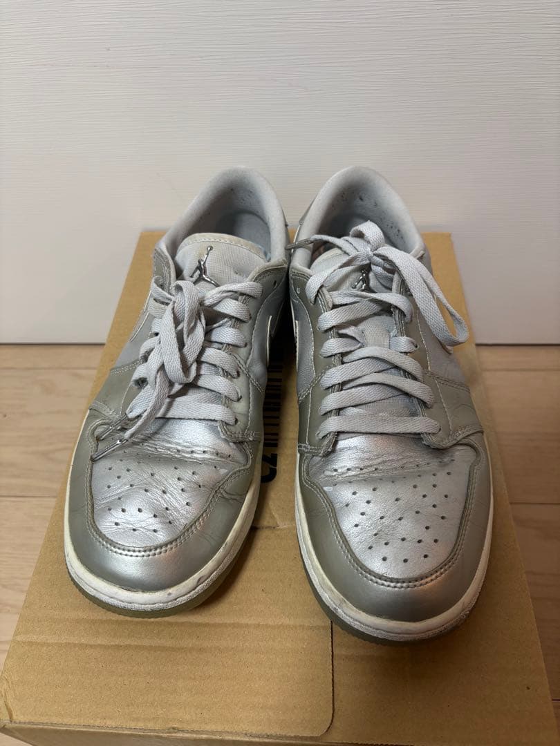 Nike Air Jordan 1 Low メタリックシルバー　aj1 ゴルフ