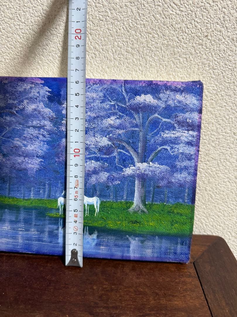 田中幸一　【希望】 白い馬の油彩画