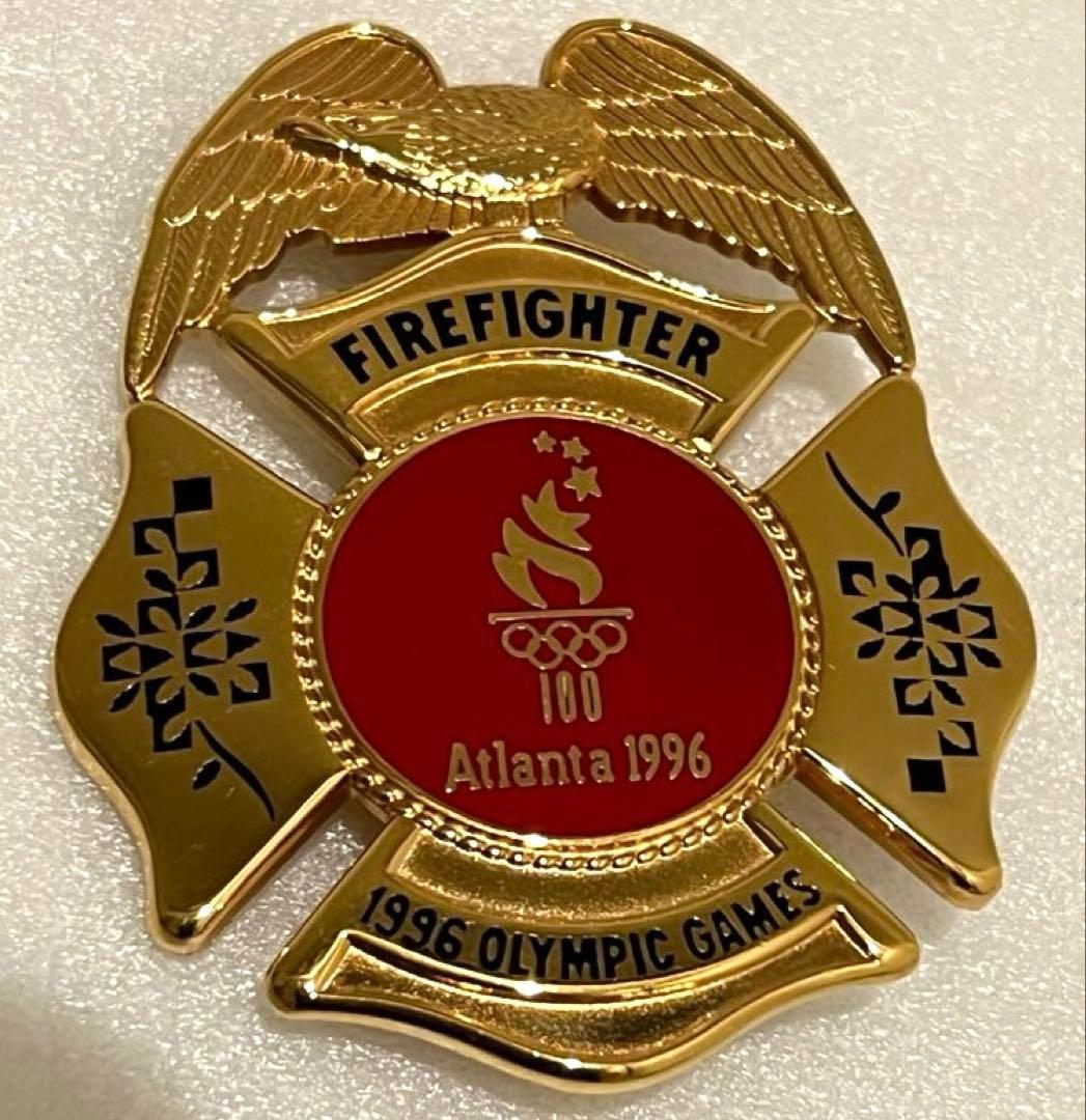 1996年　アトランタ　オリンピック　ファイヤーファイター（消防士）　記念バッジ