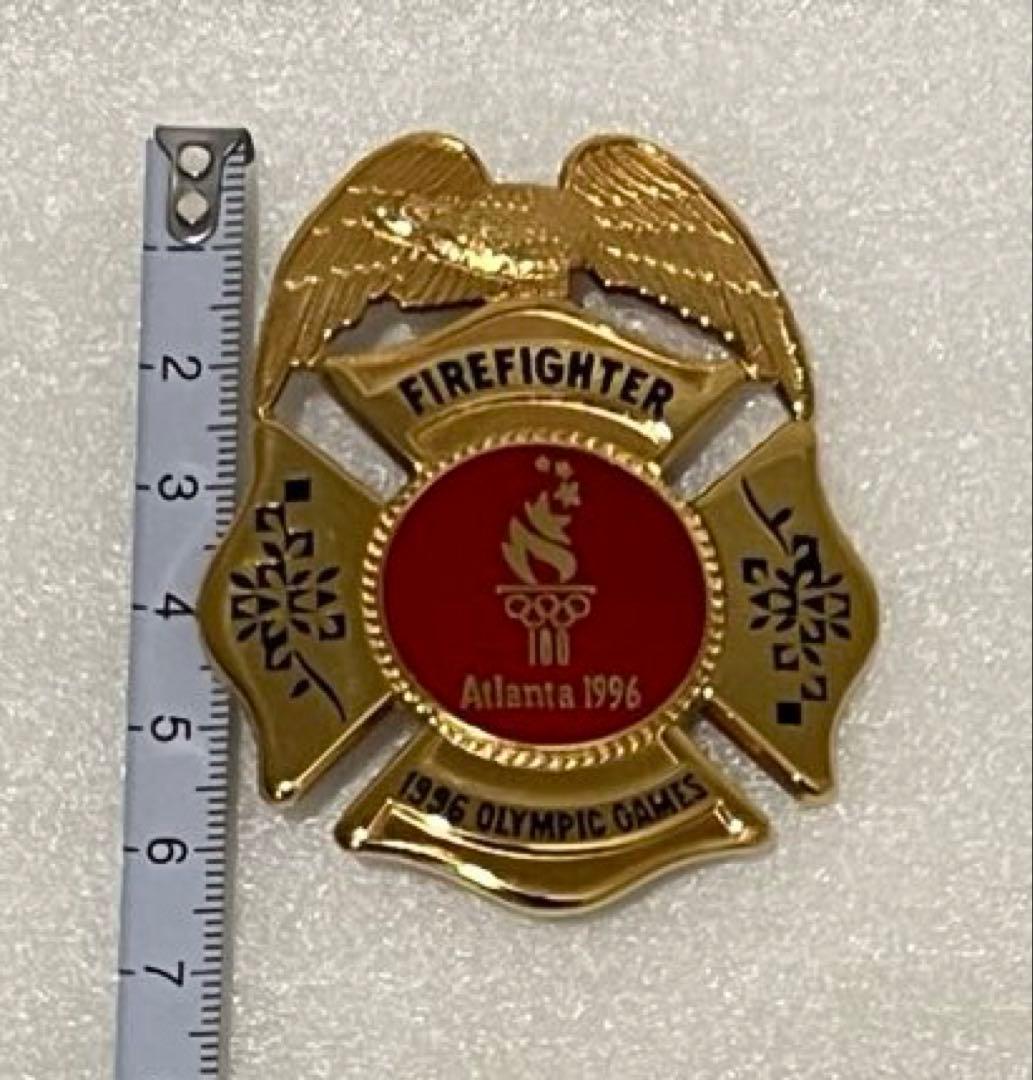 1996年　アトランタ　オリンピック　ファイヤーファイター（消防士）　記念バッジ