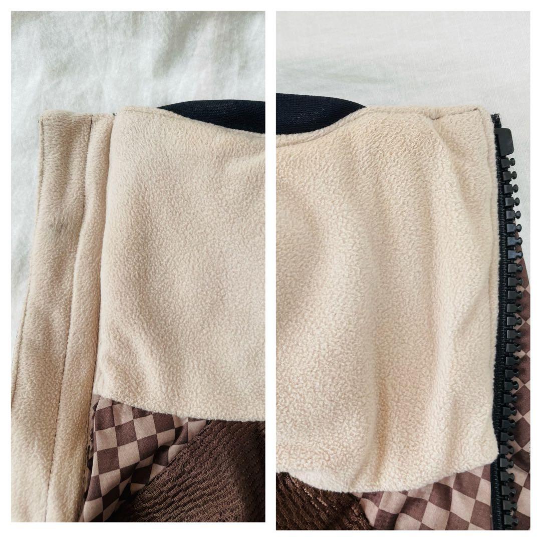 SISTA.J スノボウェア　上下セット　ブラウンチェック×ネオンピンク　S