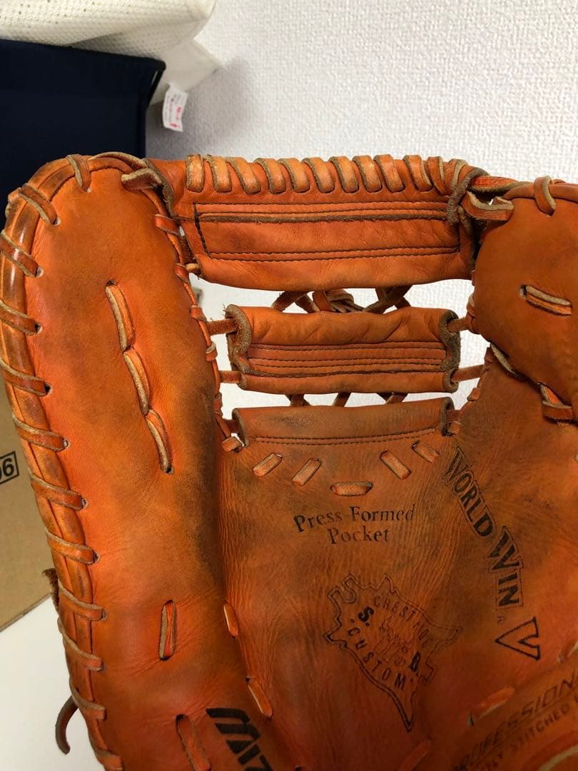 【送料込み】Mizuno ファーストミット 硬式グローブ オレンジ