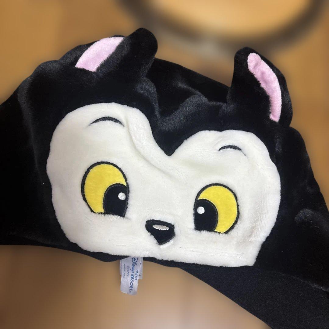 ディズニーリゾート　ファンキャップ　フィガロ　耳付き　ポンポン