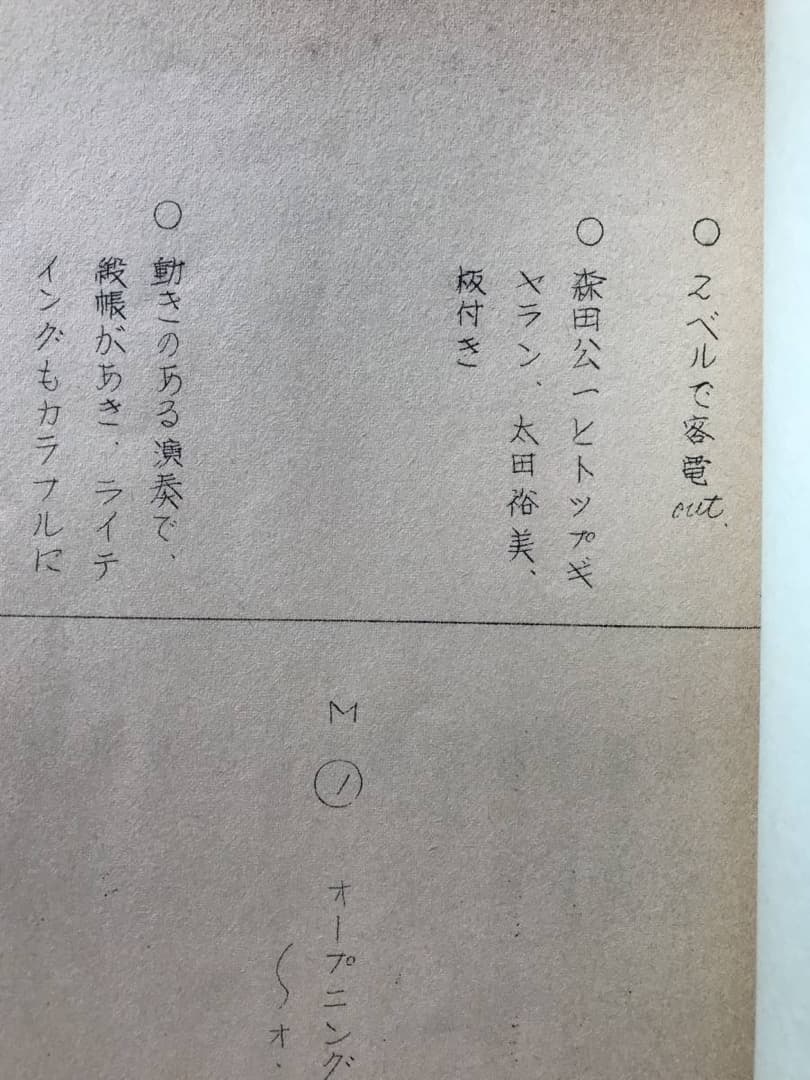 ★台本/太田裕美/森田公一&トップギャラン/ハッピーコンサート/1979年