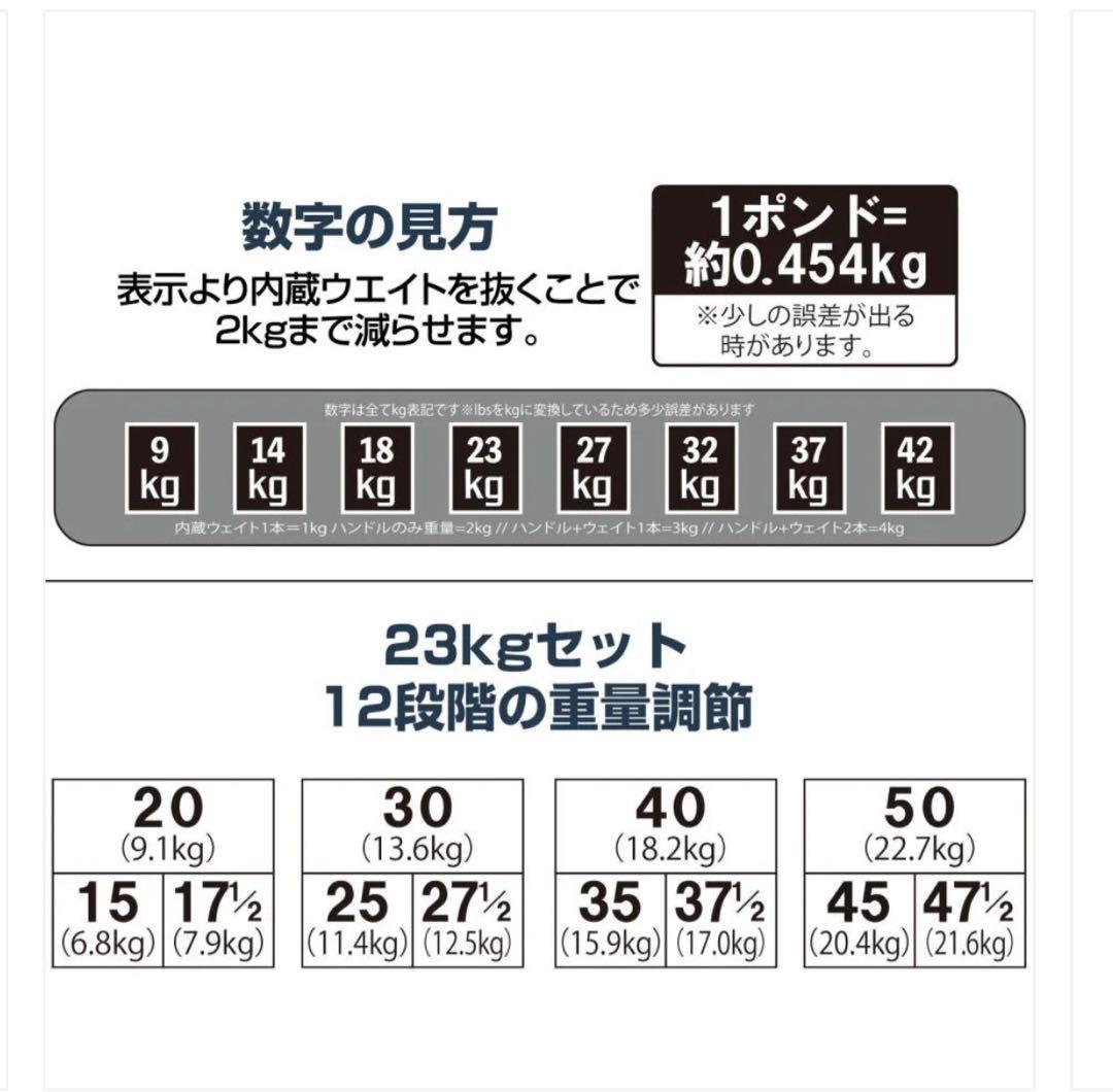 POWERBLOCK 可変式ダンベル 23kg 2個セット 鉄アレイ