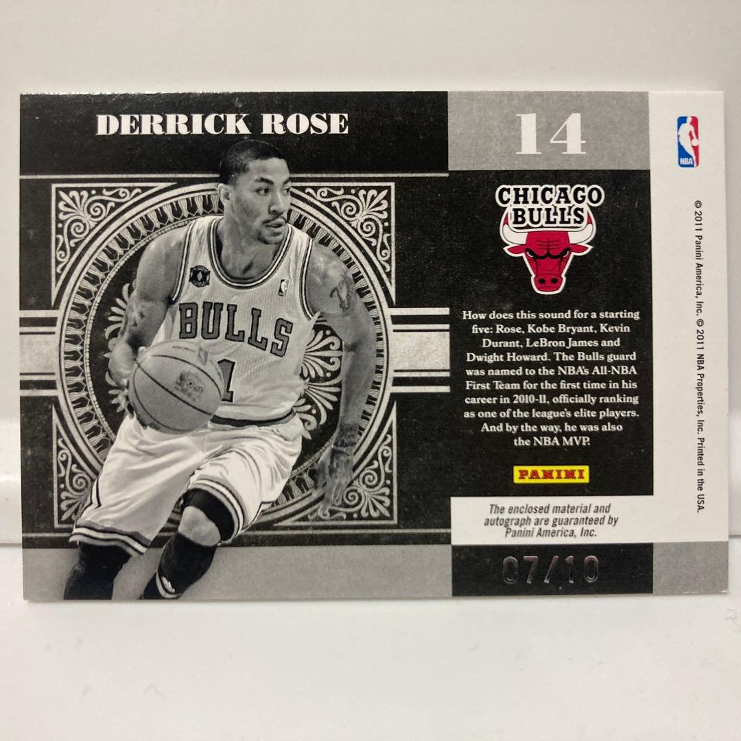 デリック・ローズ 直筆サイン 限定10枚 2011 Panini ブルズ