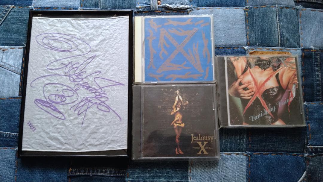 超希少／X JAPAN／HIDEサイン／額装／SHOXX／当時もの