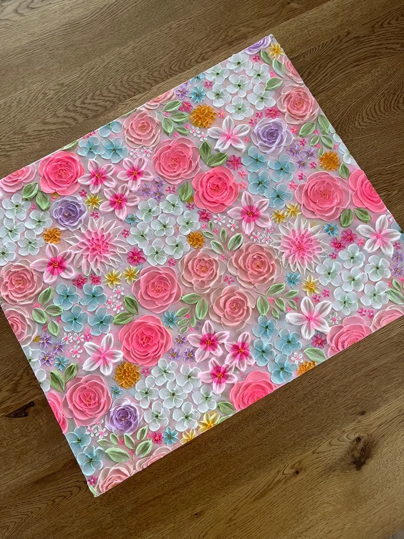 テクスチャーアート　ボタニカル フラワーアート 花図鑑 フランフラン