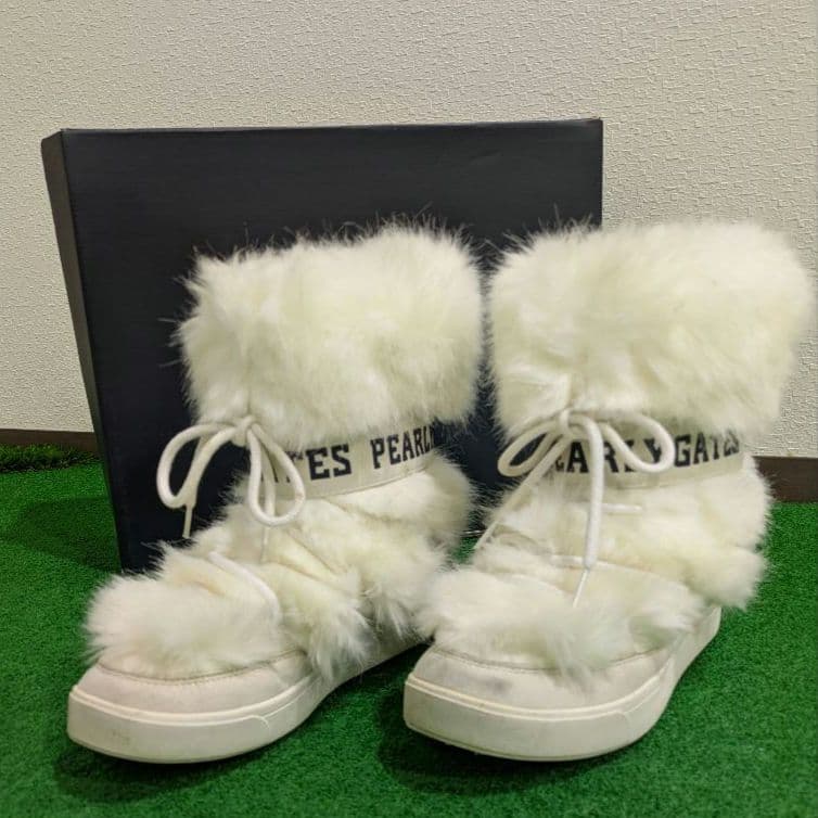 PEARLY GATES ファー付ゴルフシューズ 23.5cm 定価41800円