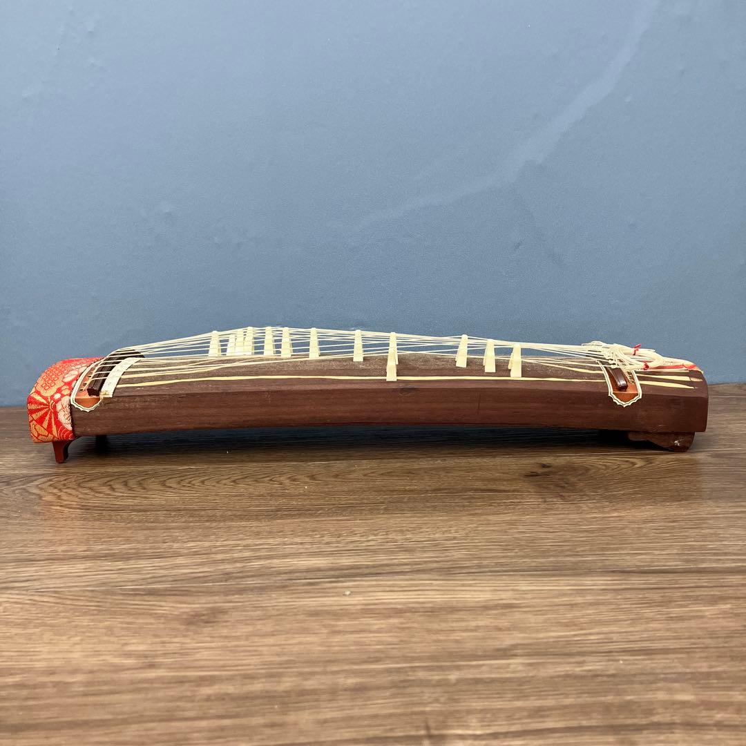 昭和レトロ ミニ琴 13弦 お琴 楽譜 元箱付き 弦楽器 伝統工芸 和楽器