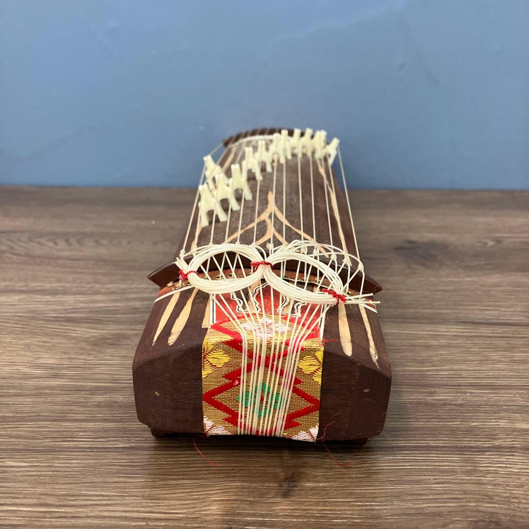 昭和レトロ ミニ琴 13弦 お琴 楽譜 元箱付き 弦楽器 伝統工芸 和楽器