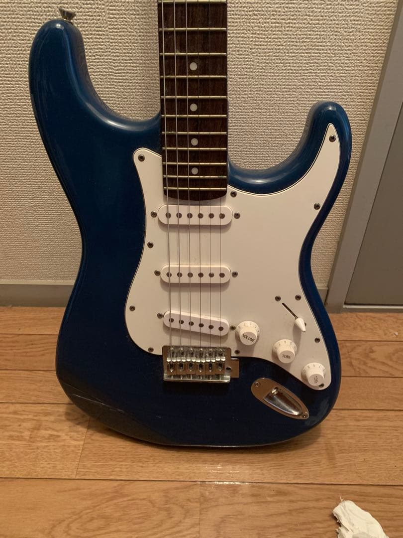 エレキギター 青 ギターケース付き