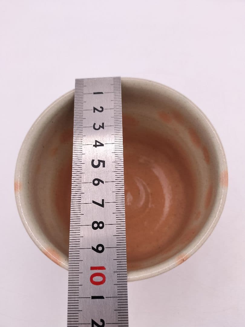 c586 筒茶碗 御本立鶴 福森比路志 木箱 茶道具 古物