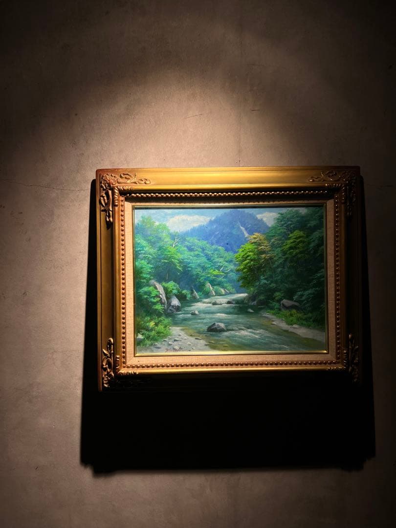 大林正邦　【黒部川】　肉質　油彩画