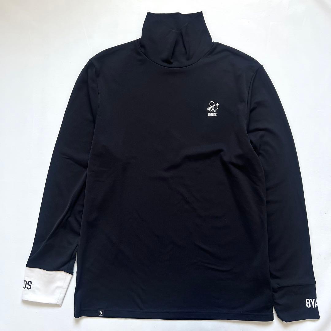 8YARDS ハチヤーズ　タートルネック ハイネック　裏起毛　長袖シャツ　ゴルフ