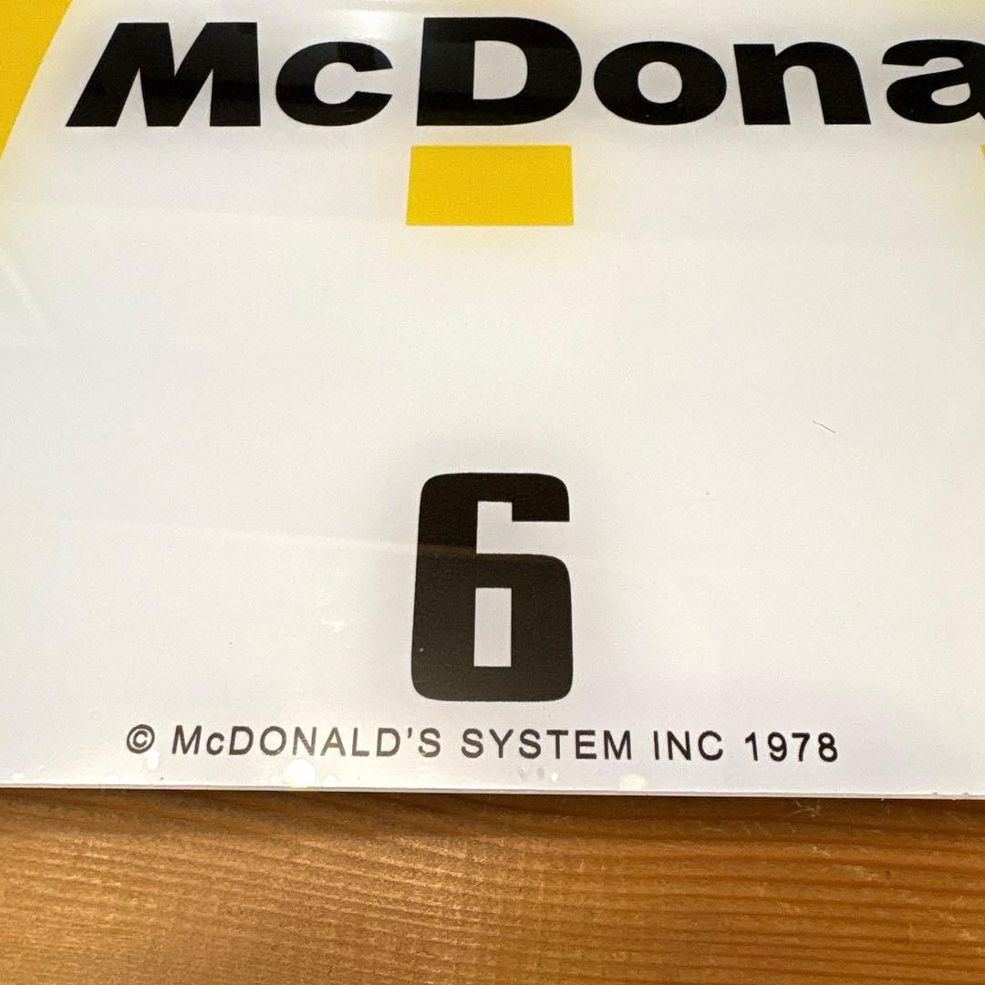 レア！　1978年　マクドナルド　ガラス　時計　クロック　店舗用　看板　サイン
