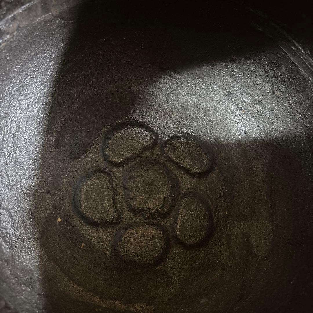 【美品】茶道具/朝鮮風炉釜 茶器 鉄瓶 鉄釜 唐銅蓋 釜環 茶釜 台付