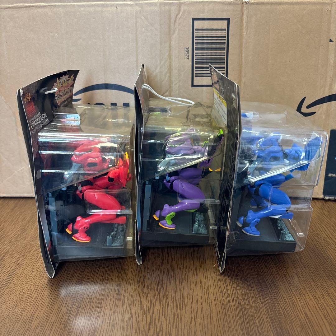 エヴァンゲリオン ガンアクション フィギュア 初号機 二号機 零号機 3体セット