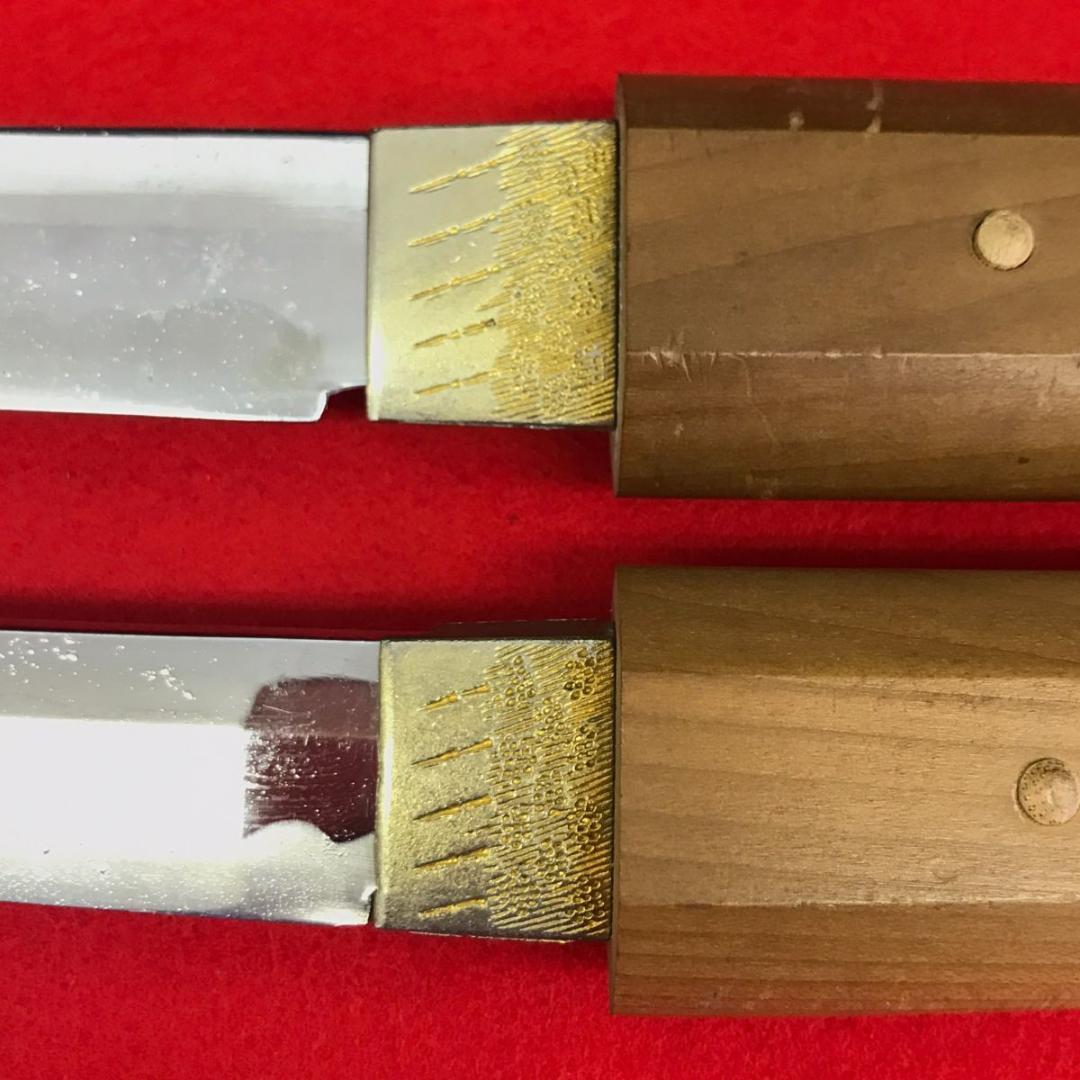 模造刀 白鞘 刀 脇差 セット　全長100cm/68cm　刀装具 拵え