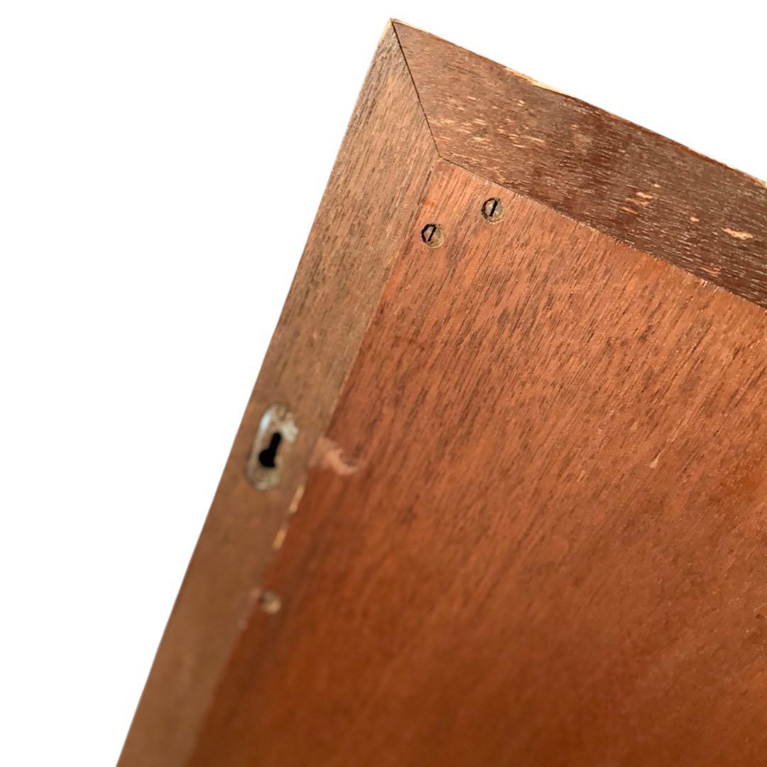 HR583 【希少アンティーク】マホガニー　ウッドウォールミラー