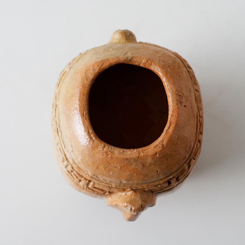 時代物 楽焼 向獅子形 香炉 茶道具 香具 置物 唐津 唐物 古美術品