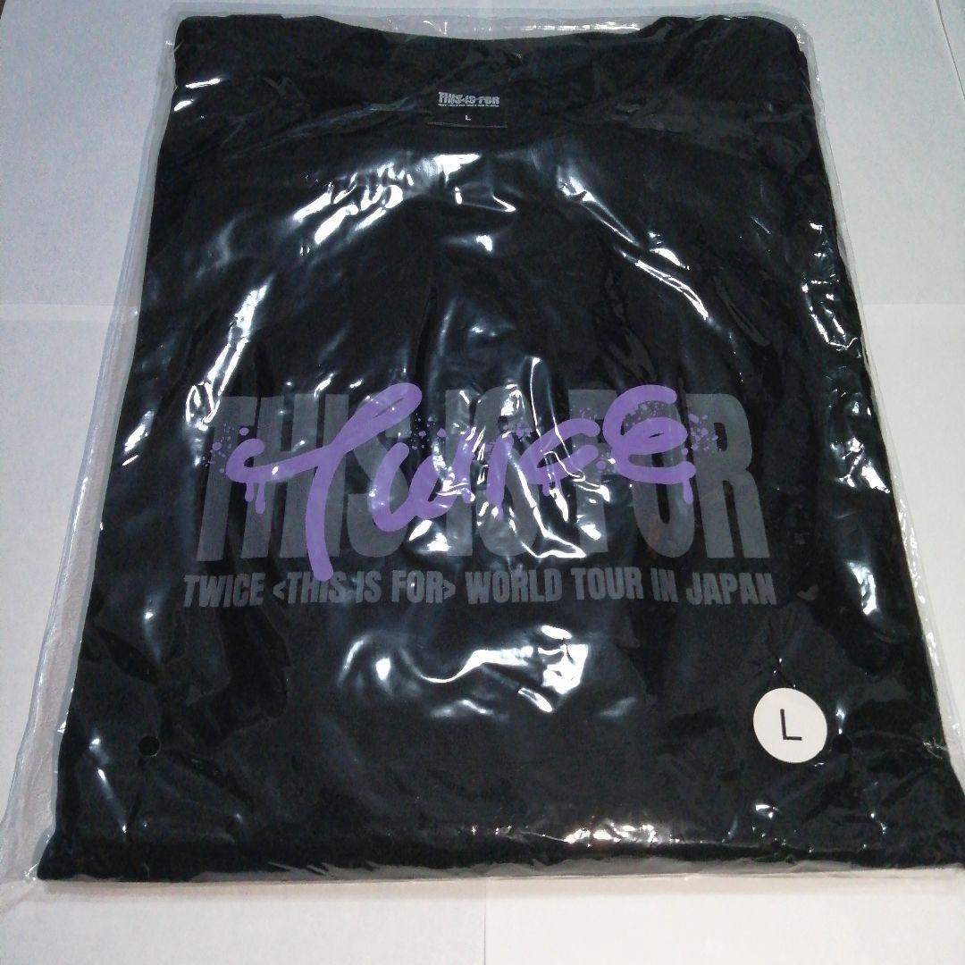 TWICE THIS IS FOR popup Tシャツ BLACK L サナ