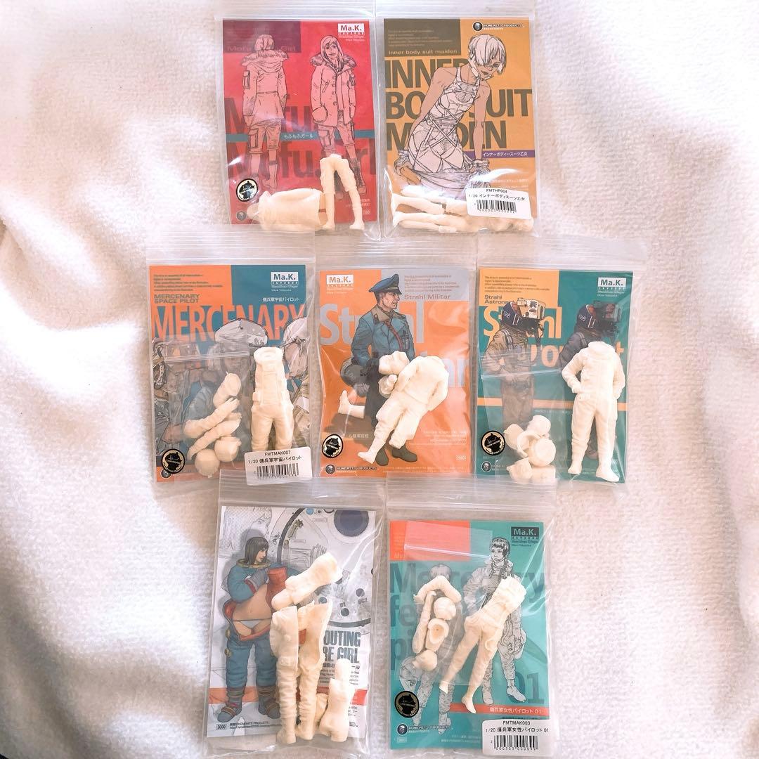 ホネミッツプロダクツ Ma.K.関連レジンフィギュア7体+オマケ1 体セット売り