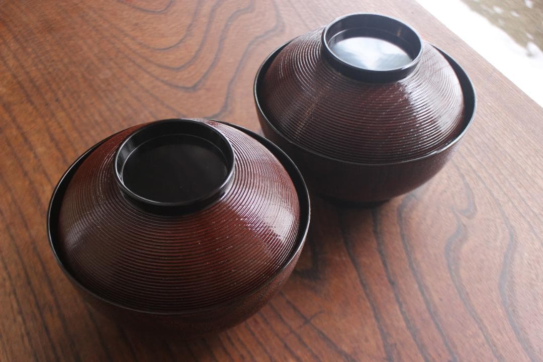 時代逸品！極上千筋糸目に優美な見返し唐草蒔絵の映えるお椀2点（検輪島塗雑煮