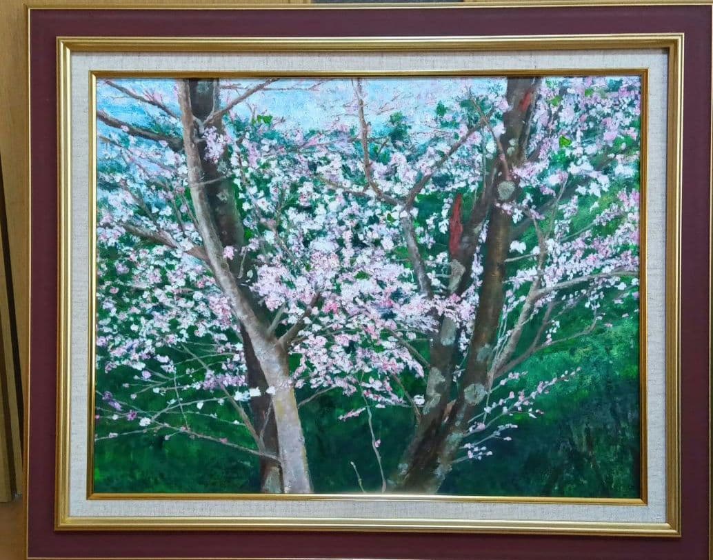 油絵 風景画 桜 花 P10【3月】開花時期