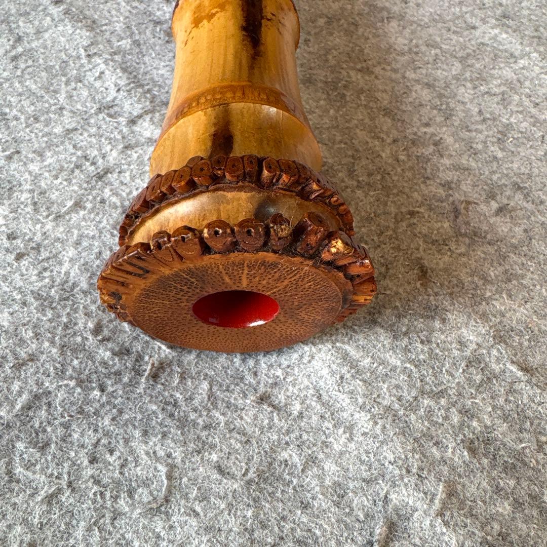 254尺八　真山銘⭐️一尺九寸管　歌口金巻き真山銘ニ印