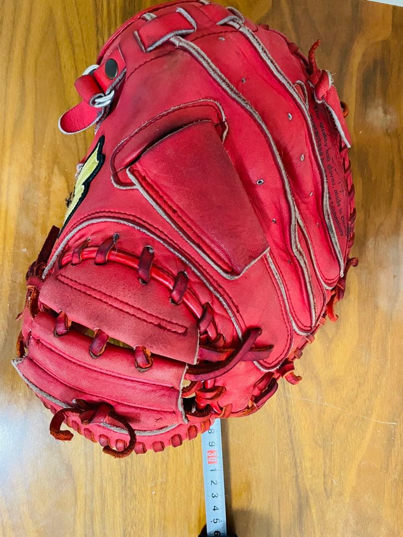 美品✨SSK キャッチャーミット 軟式 右投げ 赤 即戦力 レッド エスエスケー