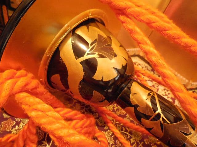 和楽器 鼓 小鼓 銀杏 蒔絵 漆塗り 和太鼓 打楽器 能 歌舞伎 ケース付き