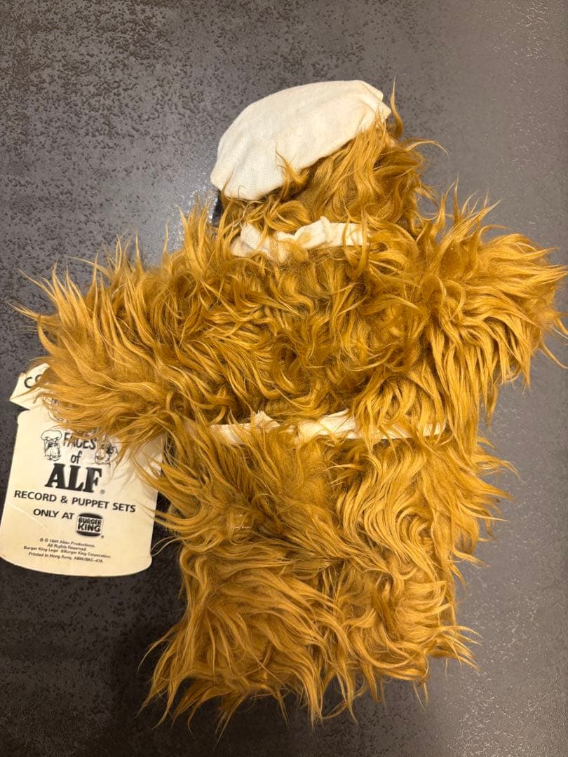 ALF ぬいぐるみ 80s ヴィンテージ　パペット　シェフ　バスケ　タグ付き