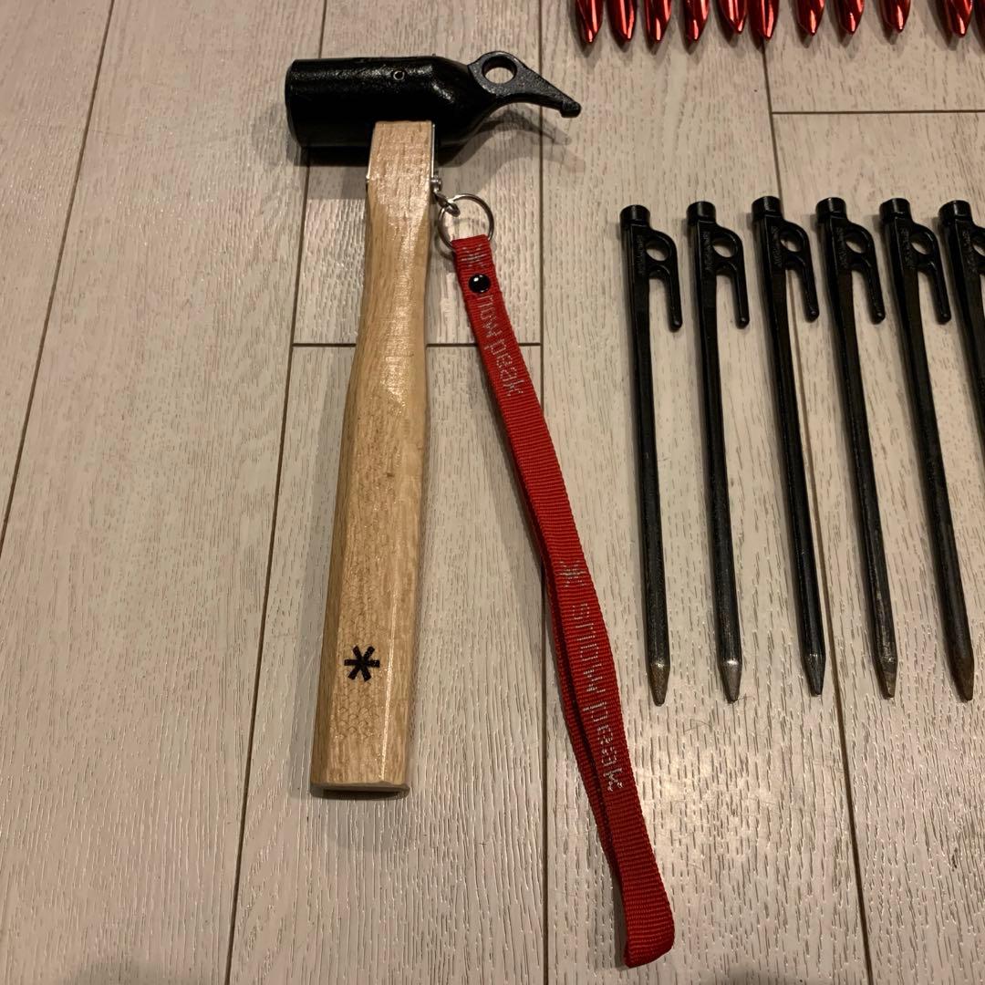 セット】スノーピーク　ペグハンマー　ソリッドステーク　MSR サイクロンステイク