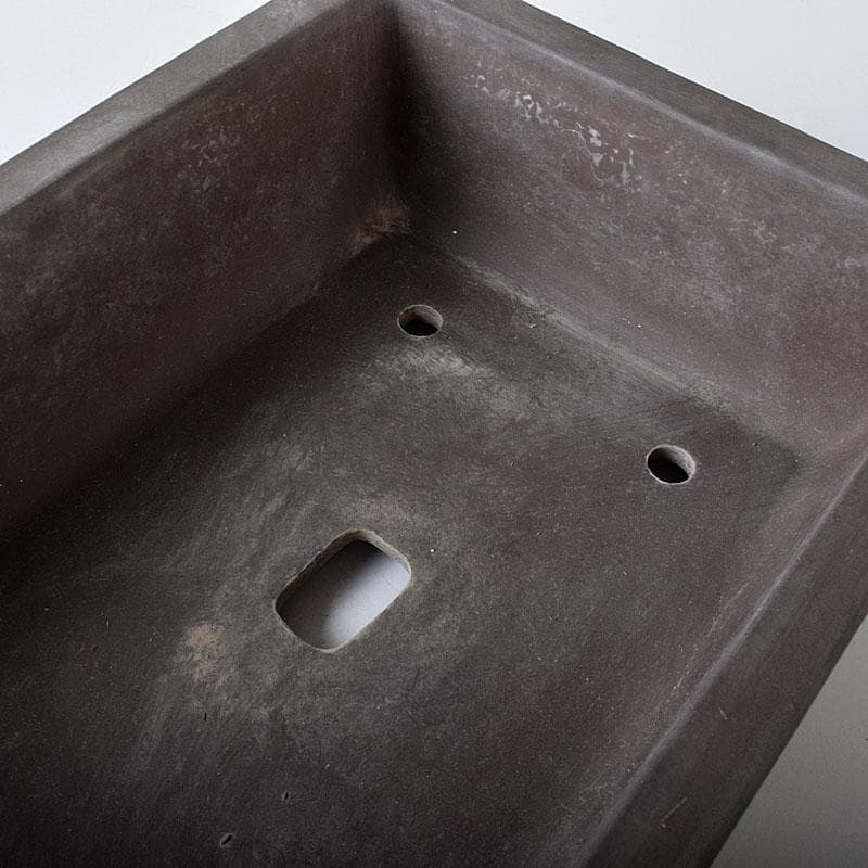 常滑焼　山晃造　植木鉢　盆栽鉢　四方鉢　N　7751C