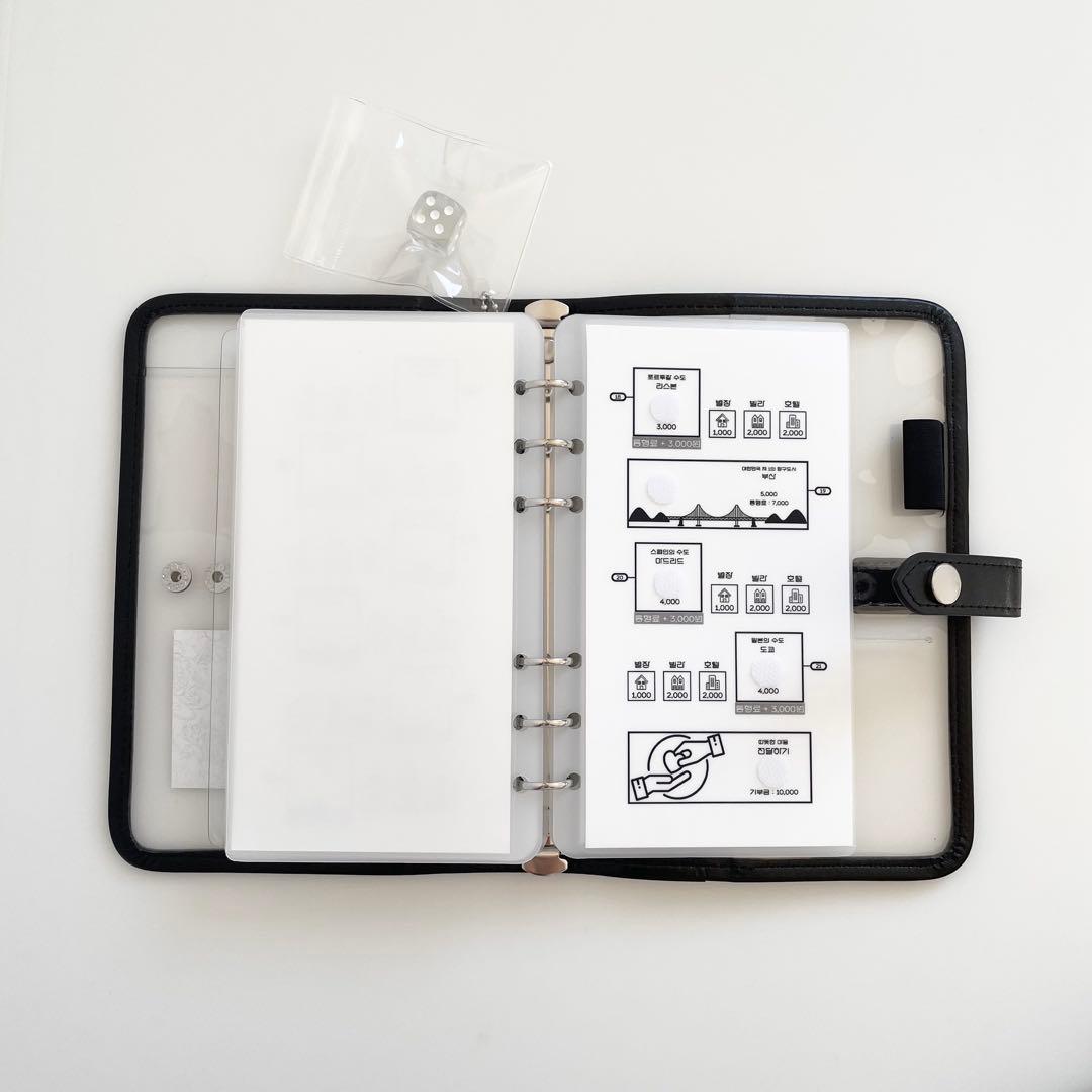 早い者勝ち　韓国　貯金　アクリルバインダー　カバー　リフィル　モノポリー　pvc