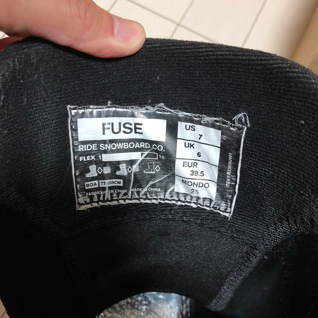 ride スノーボードブーツ fuse 25 cm boa ひも フリースタイル