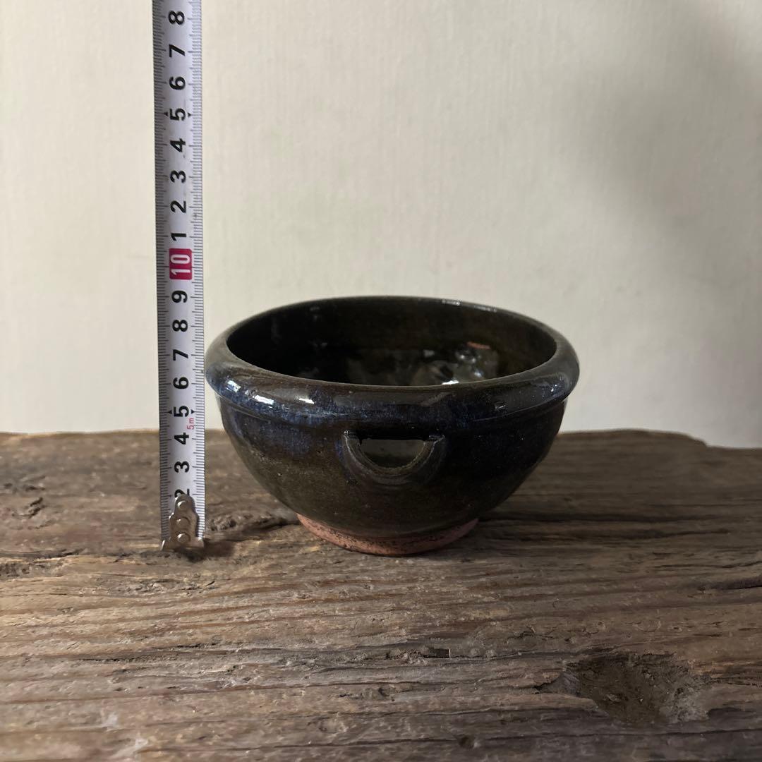 古い平清水片口　酒器　アンティーク　骨董　黒釉　 古美術　白洲正子　検:李朝