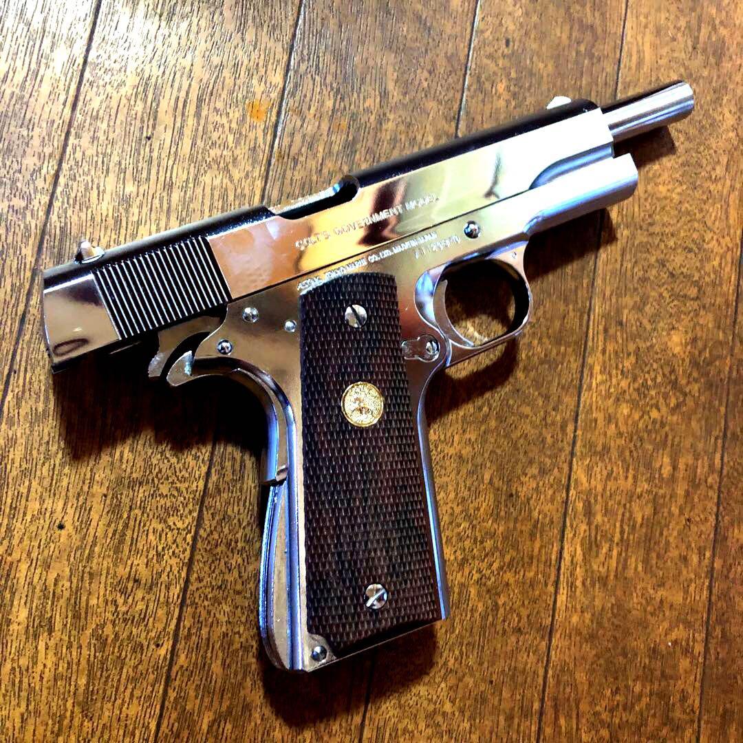 日曜特価❗️マルイ　コルトガバメント　シニッケルフィニッシュ　ブローバックガスガン