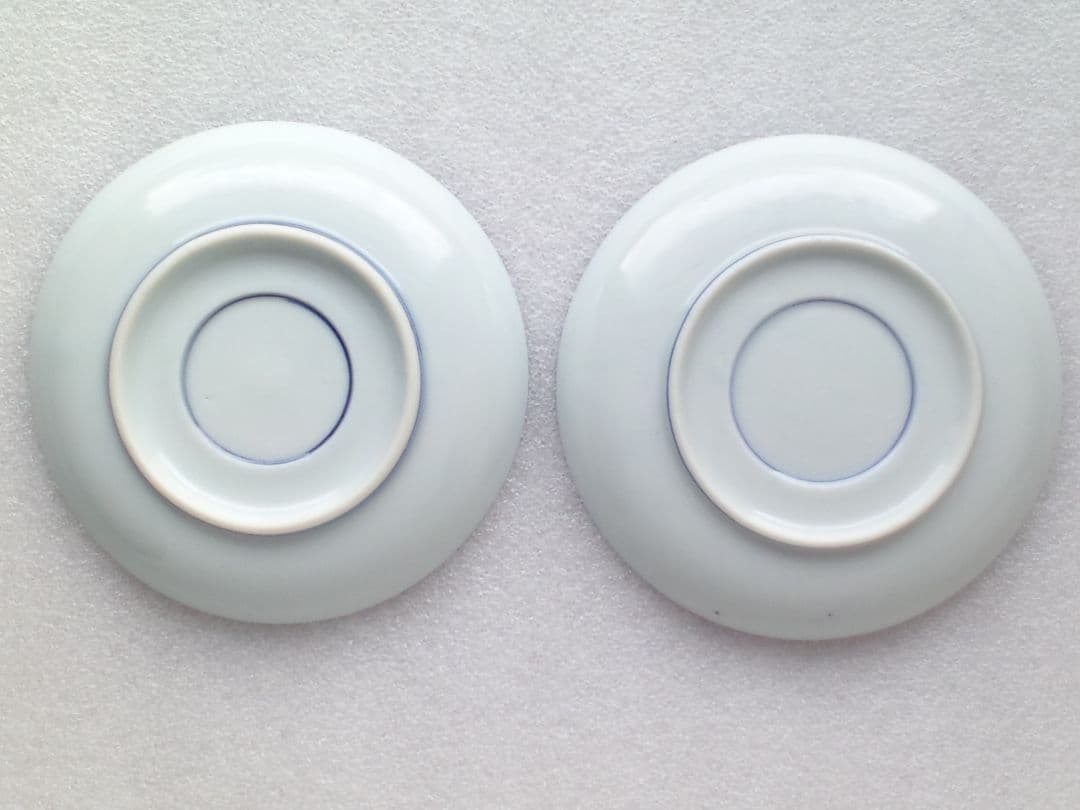 図変わり時代皿●瀬戸焼吹墨印判富士帆船絵図小皿:径約16cm５枚組●保管品未使用