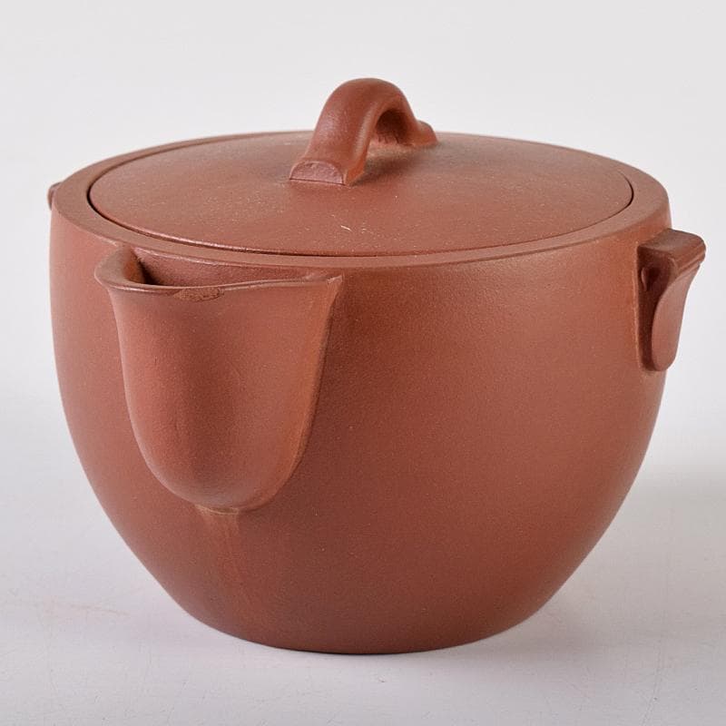 中国　中国宣興銘　紫砂　朱泥　宝瓶　急須　茶壷　V　R8282