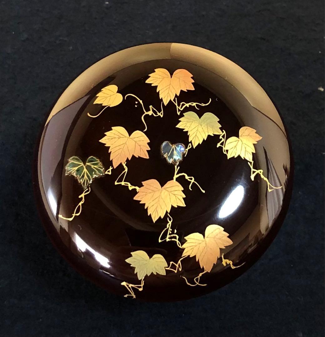 《R》茶道具 蔦蒔絵 螺鈿 宗香作 木製漆器 共箱　260116き4