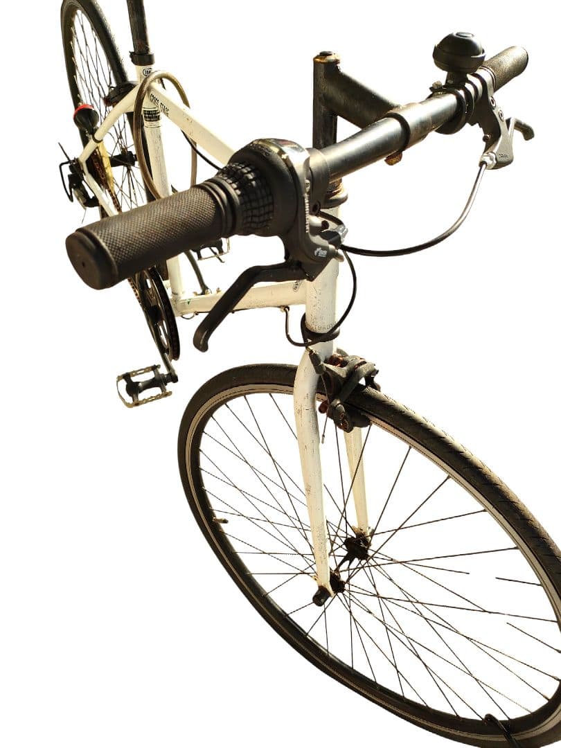 クロスバイク 軽量アルミ車体 ホワイト/ブラック 福岡市内近隣市町村限定配送