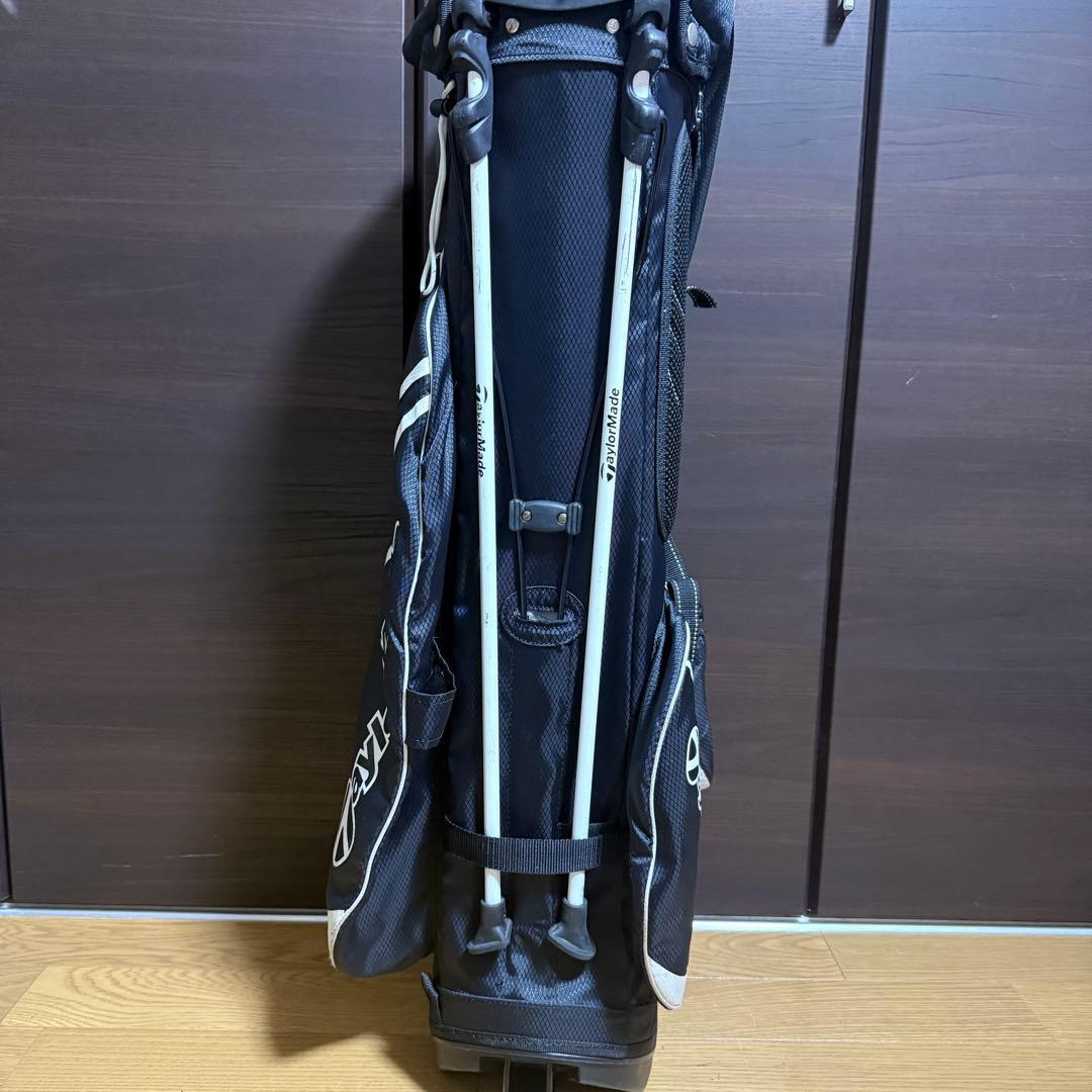 TaylorMade キャディバッグ ゴルフバッグ スタンド式 黒/白