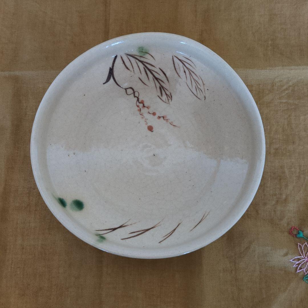 加藤弥右衛門　織部弥七田手茶碗　共布・共箱付き　茶道具